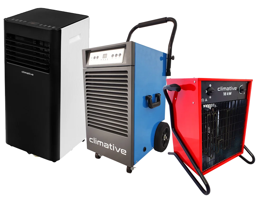 Climative-Geräte - tragbare Klimaanlage, Luftentfeuchter, Lufterhitzer