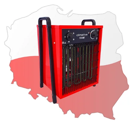 Ohřívač Climative na pozadí Polska